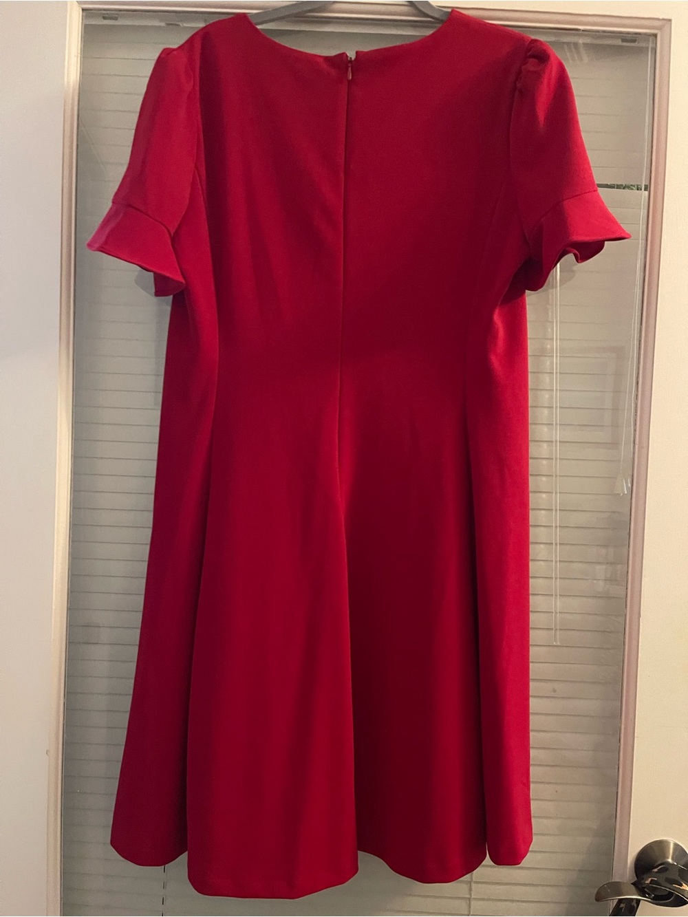 DKNY Red Short-Sleeve Dress - Women's size 16 - Picture 4 of 5